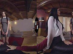 Virtual taboo handjob with little slut