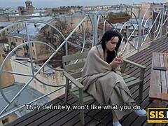 Russian girl loves steamy shower