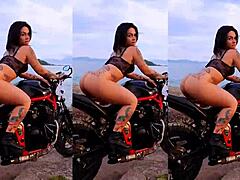 Latina Stuns with Outdoor Oral Magic