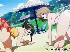 Cute anime girl’s bikini charm