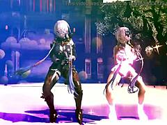 Naked girls dance to Rasputin