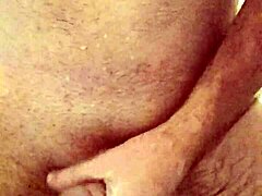 Massage oil turns into sticky cumshot