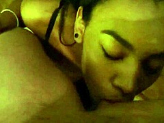 Ebony beauty teases in style