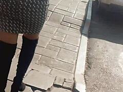 colombian milf's stunning street curves