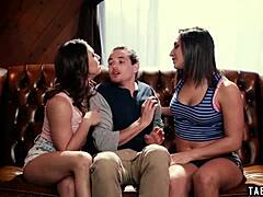 Teen Sparks Bisexual Threesome with Trusted Pals