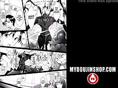 Asuka captivates Shinji in bodysuit