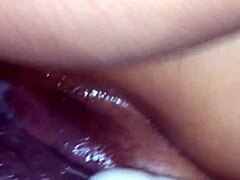 wife's teasing lingerie play with buzzing toy at night