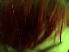 Redhead couple's deepthroat and handjob session outdoors