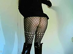 Crossdresser Rocks Bold Boot Style