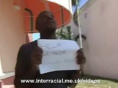 Interracial passion in black-white scenes