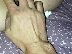 Boyfriend helps girlfriend play with toys