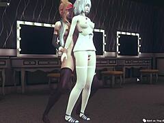 Girlfriend Riding Thigh In Wild Cowgirl Action