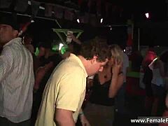 Babe flashes ass at wild party