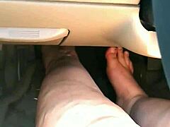 curvymetalhead’s kinky foot fetish driving clip