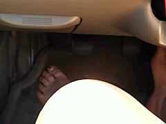 curvymetalhead’s kinky foot fetish driving clip