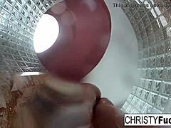 christy ivan in steamy shower
