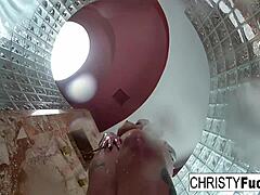 christy ivan in steamy shower