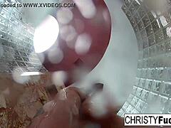christy ivan in steamy shower