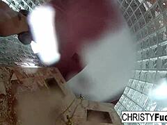 christy ivan in steamy shower