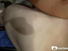 Bathroom Fuck Ends with Cum on Her Tits