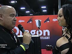 Ashley Foxx's candid pornstar interview at Exxxotica 2021