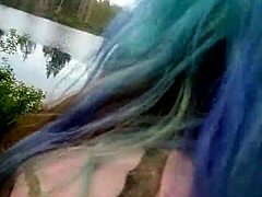 Redhead's Steamy Lakeside Anal Action