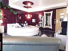 curvy blondes share steamy caress