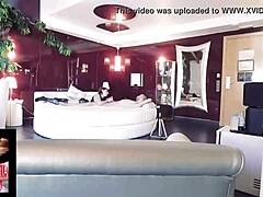 curvy blondes share steamy caress