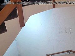 bold fucking on the condo stairs with two buddies