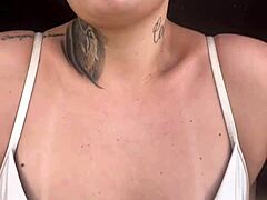 Cheeky Bodybuilder Flashes Big Tits At Gym