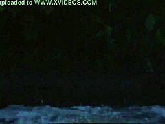 brunette's bold midnight skinny dip