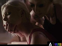 BLONDE BOMBSHELL DOMINATES SENSUALLY