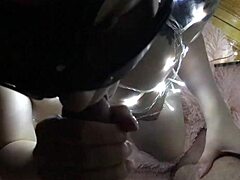 Redhead Wife’s Masked Oral Surprise?