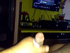 Suggestive Tiny Tits Teased by Massive Cock in Action