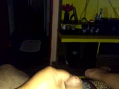 Suggestive Tiny Tits Teased by Massive Cock in Action