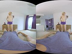 skinny blonde in intense pov ride