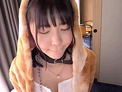 Japanese babe endures fierce intimate lesson