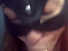 Asian Teen’s Masked Dildo Temptation