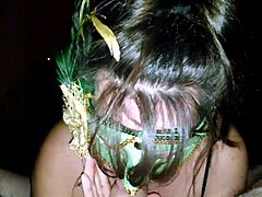 Ever seen a milf in mask sucking cock?