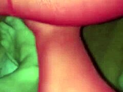 Brunette's sensual stockings passion