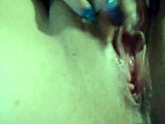 Kat D La Morte touches herself slowly
