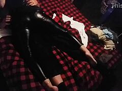 YOUNG REBEL DOMINATES IN LEATHER