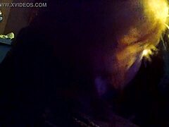 Milf’s interracial blowjob caught on tape