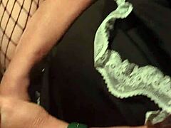 Halloween milf cums hard with dildo play