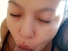 Colombian Babe's Hardcore Throat Ride
