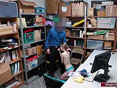 Officer Teaches Petite Teen a Lesson