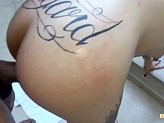Ed Junior Drilling Tattooed Blonde Teen's Ass