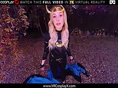 cosplay teen in sultry vr thrill