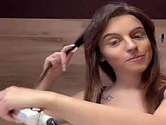 Babe Teases with Barely Concealed Allure