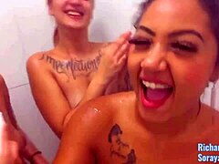 Big Tits in Cozy Bathroom Action